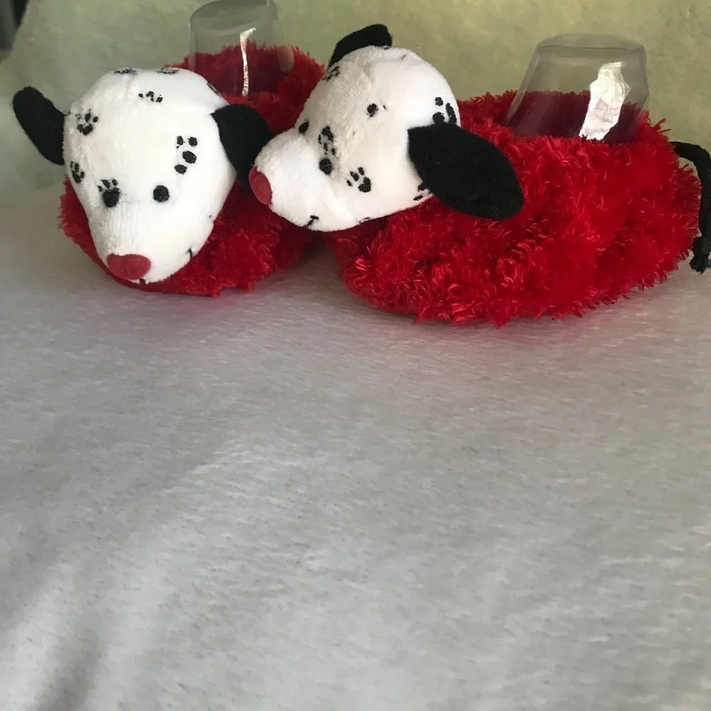 Rare Vintage Baby Dalmatian Puppy Slippers